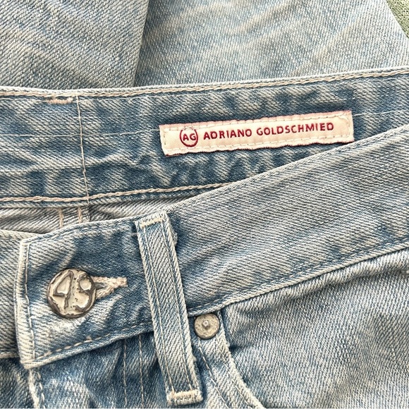 AG Ex-Boyfriend Crop Jeans Denim Pants Distressed Ankle Light Blue Size 26 Reg - Picture 8 of 15